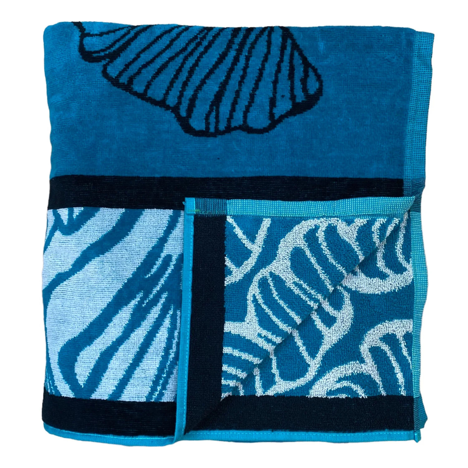 Serviette de plage éponge velours Jacquard - Mallorca - 140x180cm - 400g/m²