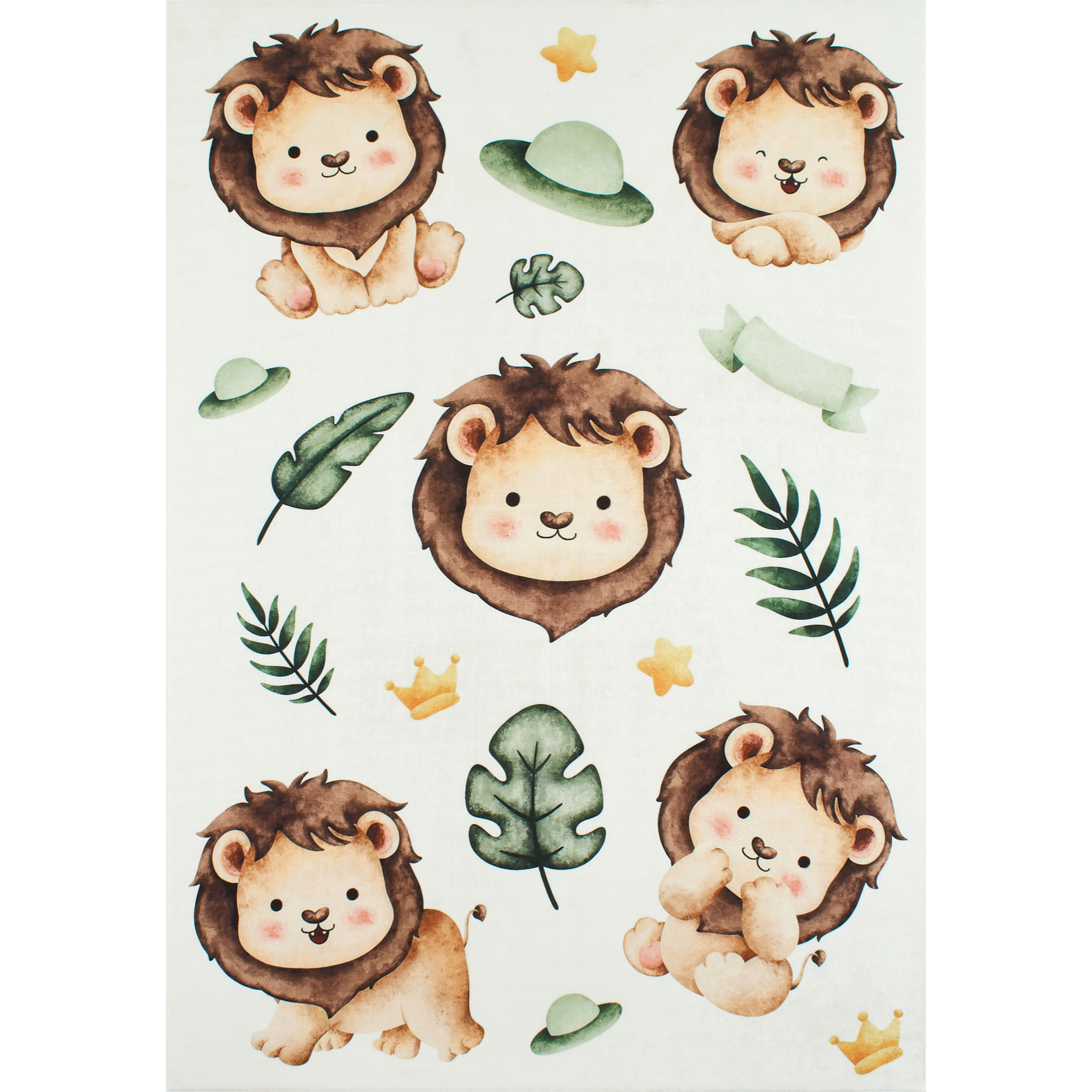 HAPPY - Tapis enfant motif Lion jungle