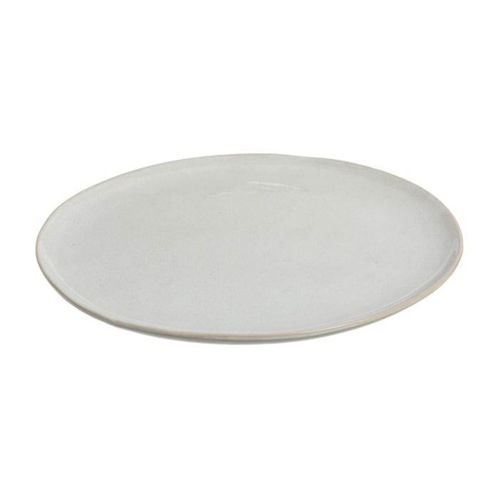 J-Line assiette Noa - céramique - blanc - large - 3 pcs