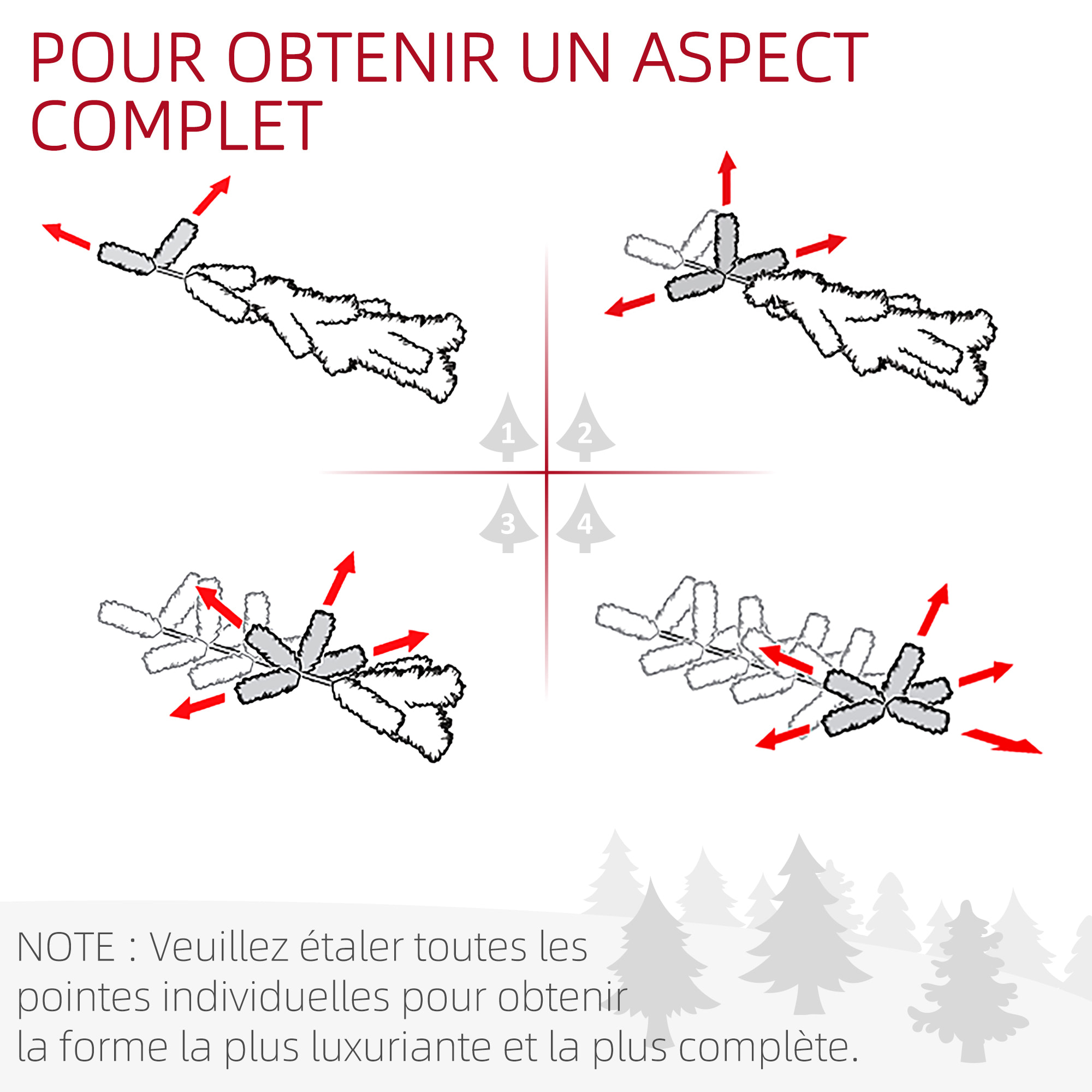 Couronne de Noël artificielle LED 60 cm - pommes de pin, baies rouges, 50 LED blanc - effet enneigé
