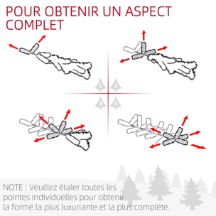 Couronne de Noël artificielle LED 60 cm - pommes de pin, baies rouges, 50 LED blanc - effet enneigé