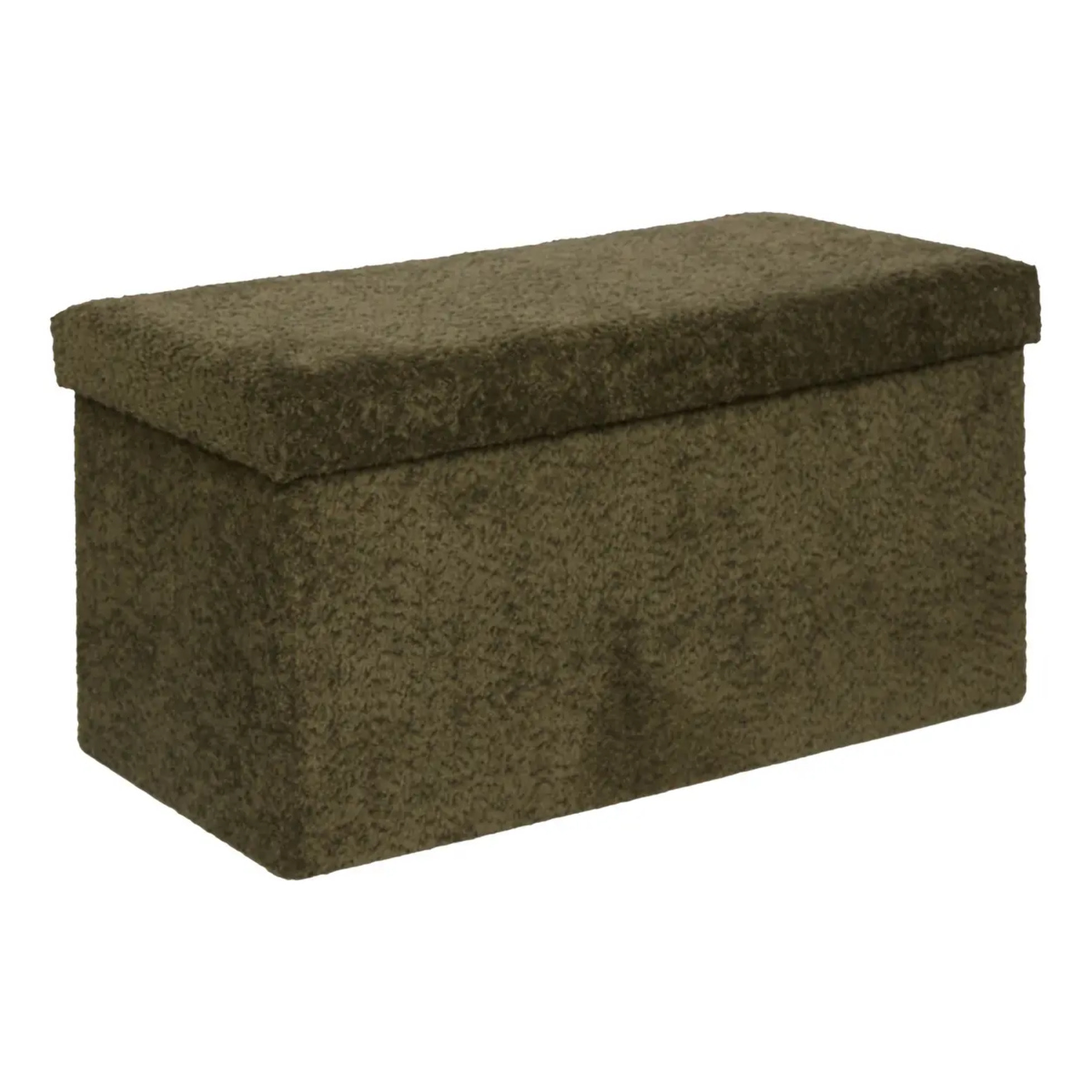 Pouf Pliable Coffre Soana Kaki 76x38cm