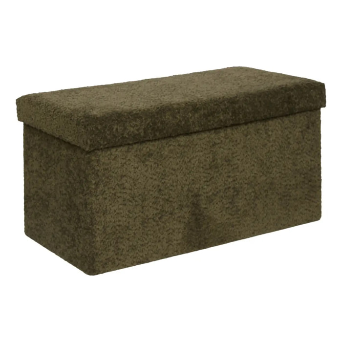 Pouf Pliable Coffre Soana Kaki 76x38cm