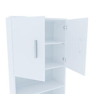 Mobile Sopra Lavatrice Asciugatrice Armadio Mobiletto Bagno Mobili Salvaspazio Armadietto A Colonna Per Lavanderia Coprilavatrice 190x26x64 Cm Bianco