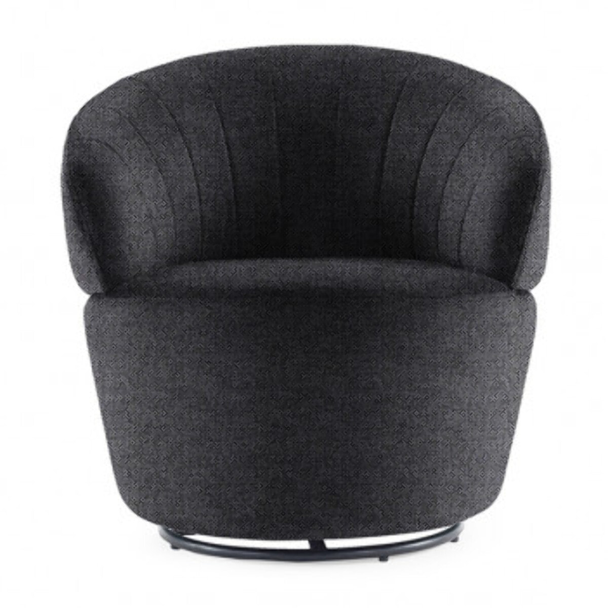 Fauteuil en tissu gris anthracite pivotant - ROMANE