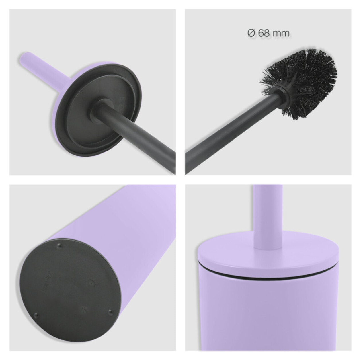 Set Poubelle à  pédale 5L & Brosse Wc AKIRA Lavande mat Spirella
