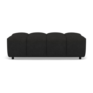 Adelaide - pouf en tissu texturé - Noir