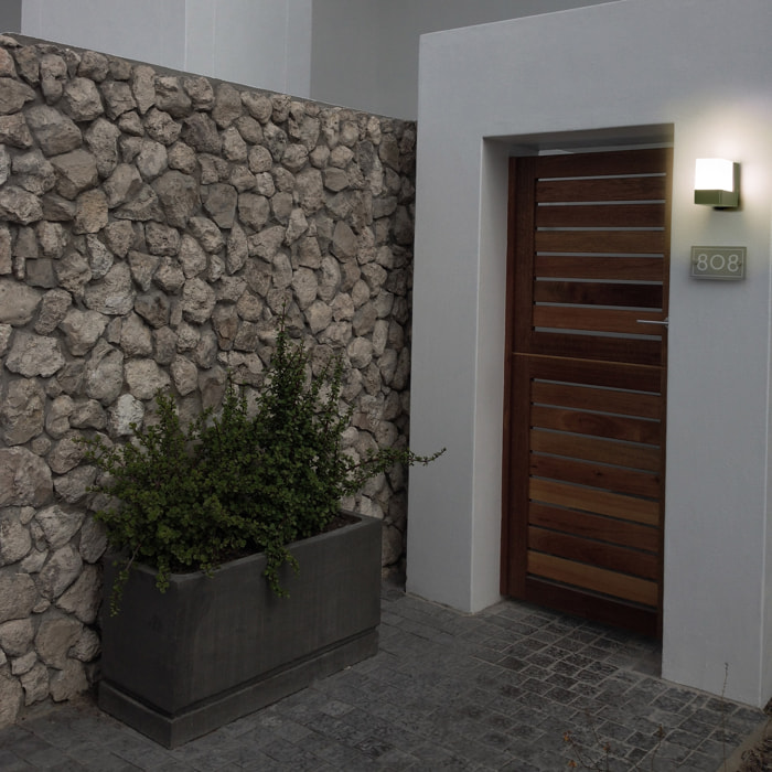 Forlight Opalo - Aplique LED Exterior para Jardín y Terraza. LED 9.4W de Color Blanco Cálido 3000K. Con Protección para Exterio