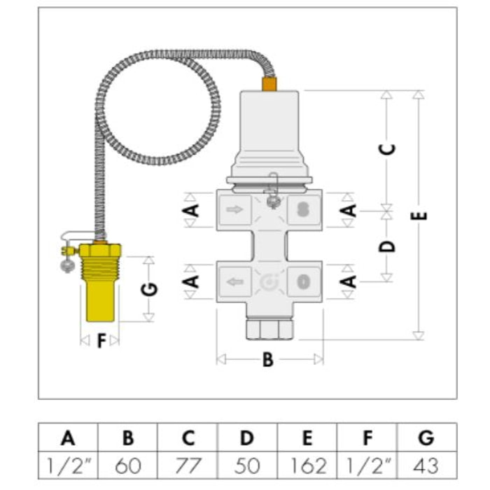 Soupape de sécurité thermique 544 U544400 THERMADOR - ST544