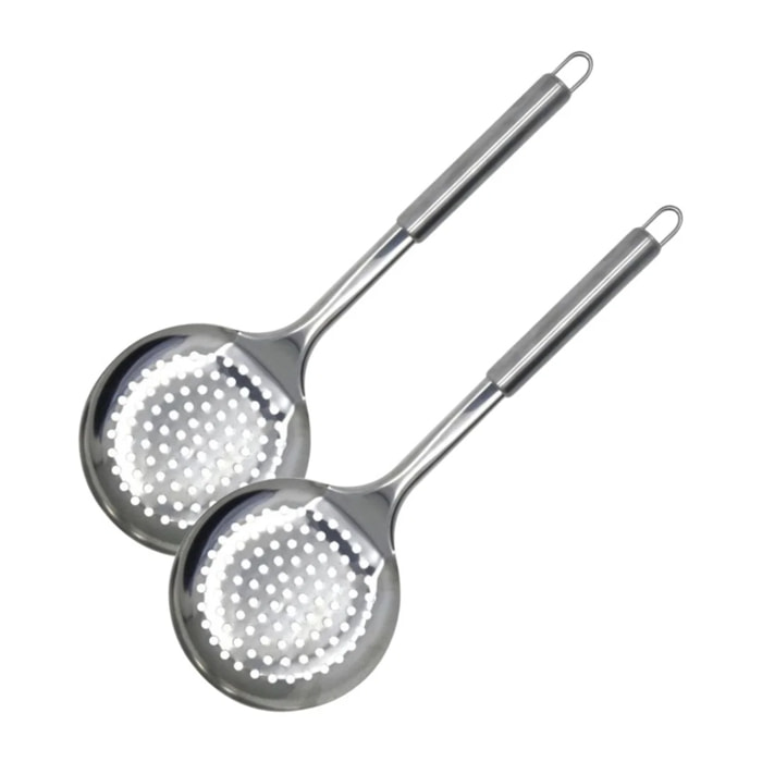 Ensemble de 2 Ecumoires Fackelmann 32 cm en inox Elemental