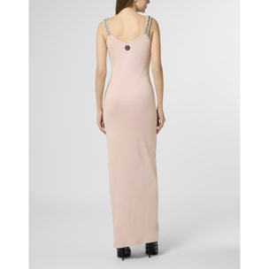 PHILIPP PLEIN Long Tank Dress Strass Hexagon