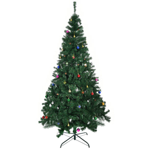 árbol de Navidad Artificial 210 cm Ignífugo con 1036 Ramas Adornos Decorativos