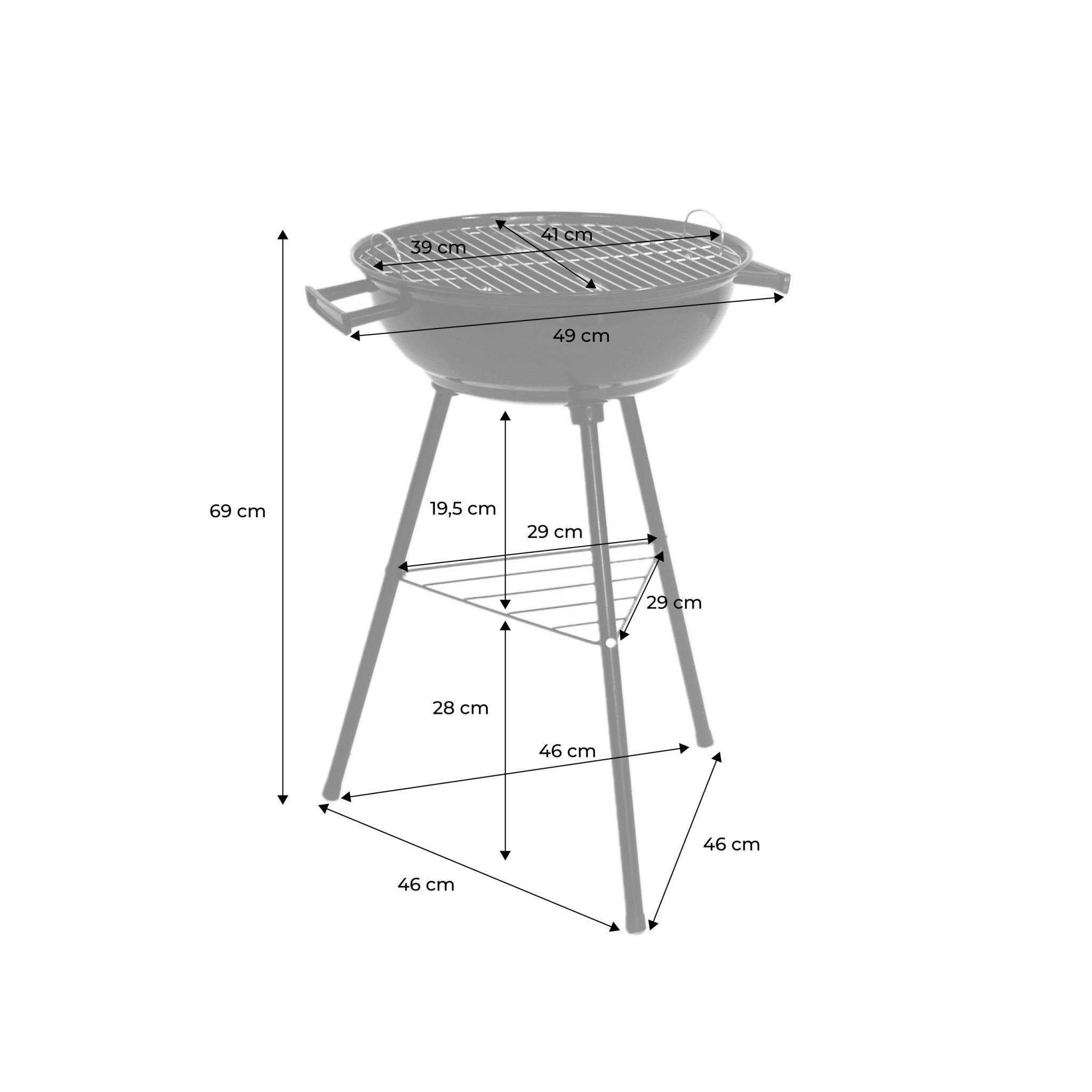 Barbecue boule charbon de bois Ø39cm MARCEL