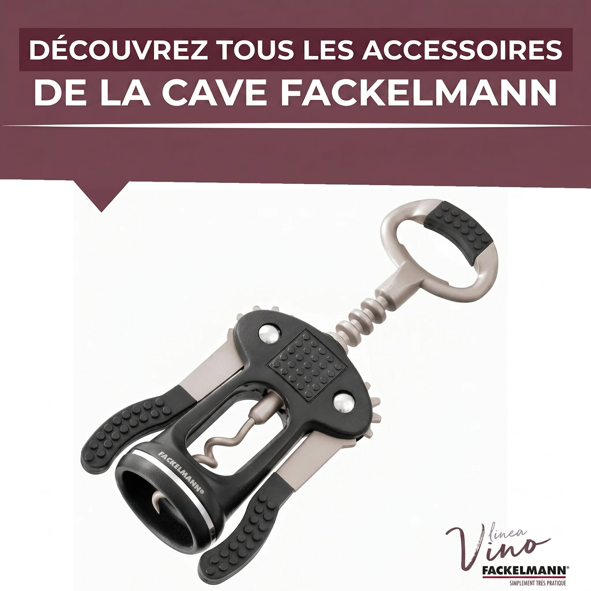 Tire-bouchon à levier décapsuleur 17 cm Fackelmann Bar Concept