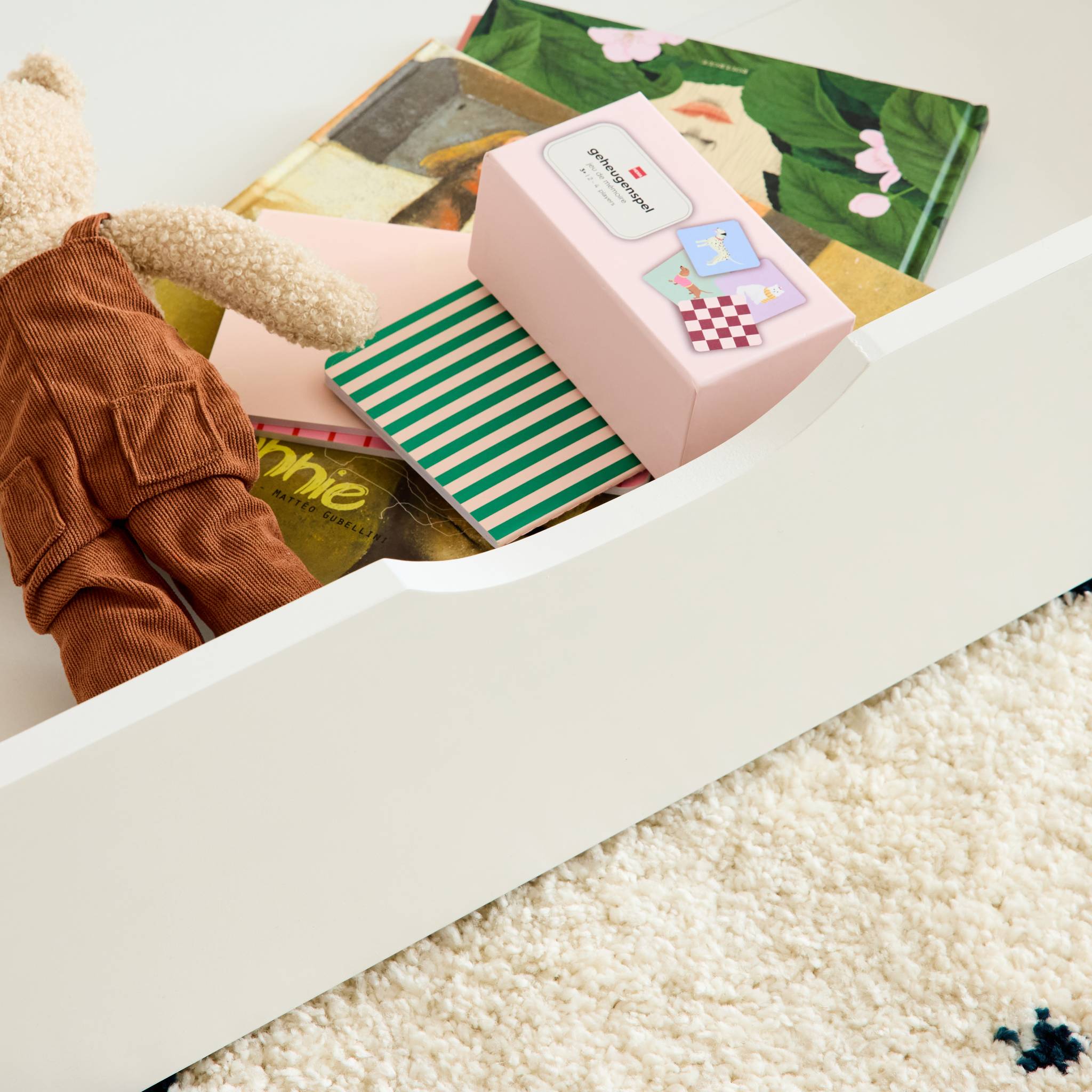 Tiroir lit enfant bois de pin (lot de 2) TIROIR RANGEMENT DE LIT X2