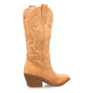 Bota cowboy de caña alta con bordados