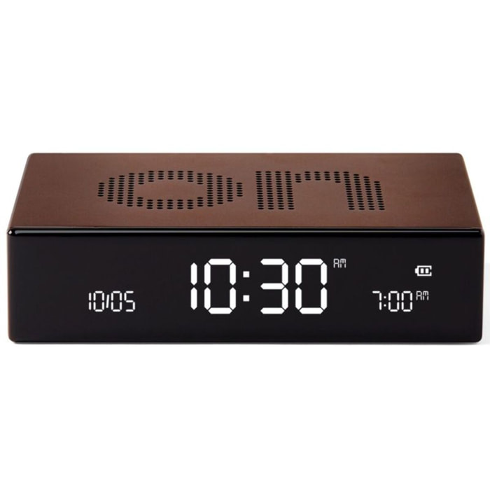 Réveil LEXON Flip Premium Rechargeable Bronze