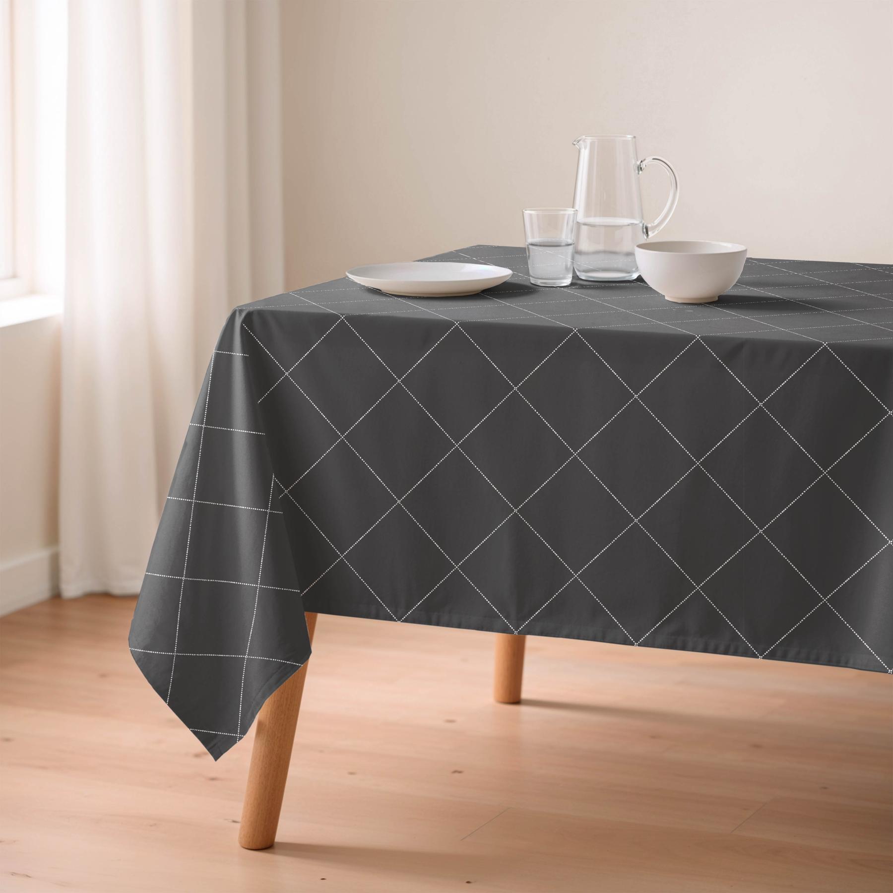 Nappe anti-taches TRAMA ANTHRACITE - en 100 % coton