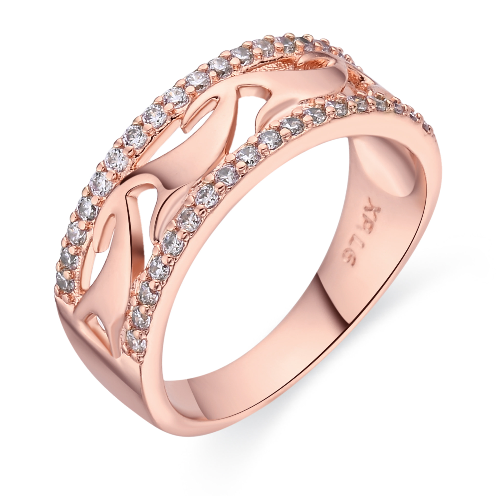 Anillo Lakud acabado oro rosa 18k