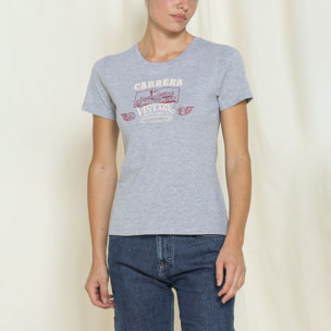 T-SHIRT GIROCOLLO CON STAMPA REPLICA