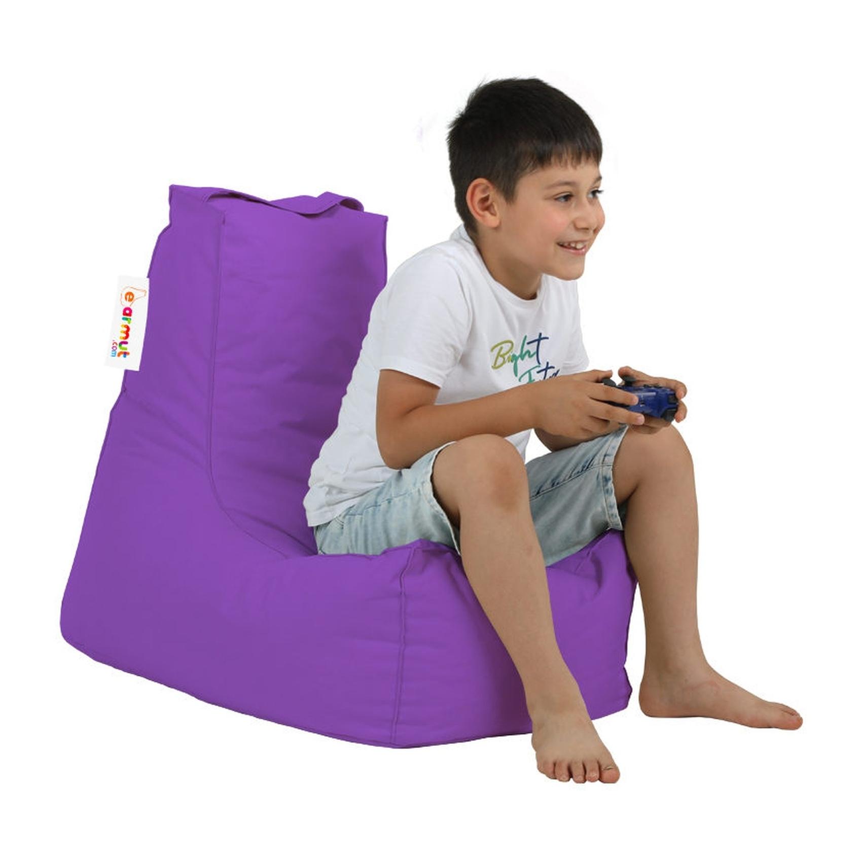 Sillón-puf para niños para exteriores- morado