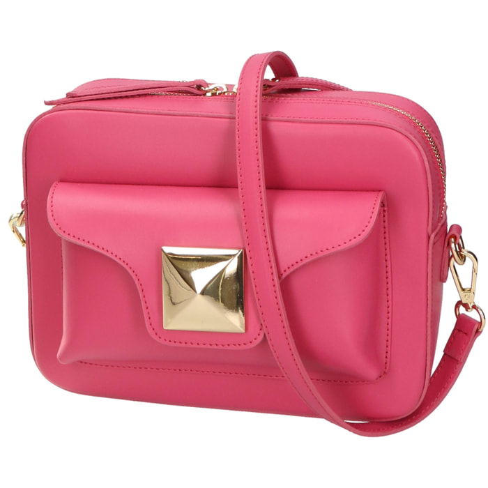 Borsa a tracolla da donna - Modello Ilenia - 100% pelle - 17.0 x 21.0 x 10.0 cm