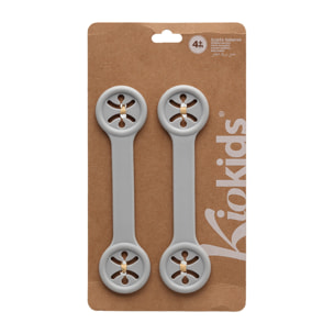 SUJETA BABEROS GRIS 2 UNIDADES