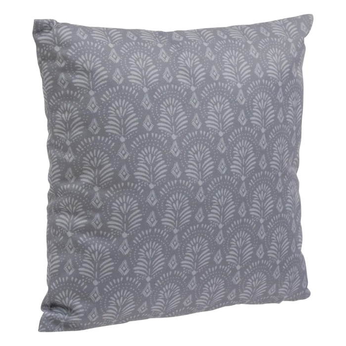 Coussin déco d extérieur "Adiya" ardoise 40x40cm en polyester