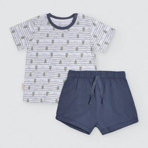 Set maglietta e pantaloncini a maniche corte per neonati Crocodino