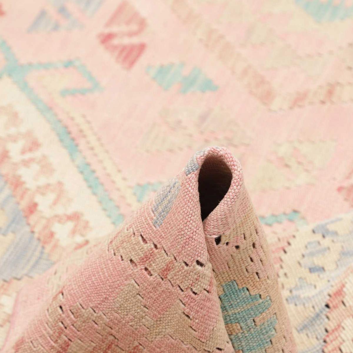 Tapis kilim géométrique, tissé plat authentique, ZAPILUD