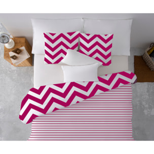 Pack colcha + 2 fundas de cojín MOUNTAIN MALVA Nordic-Home