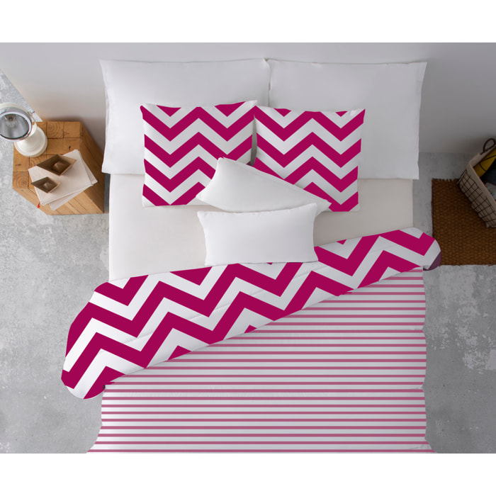 Pack colcha + 2 fundas de cojín MOUNTAIN MALVA Nordic-Home