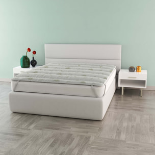 TOPPER ALOE TRAPUNTATO CON ELASTICI - Made in Italy