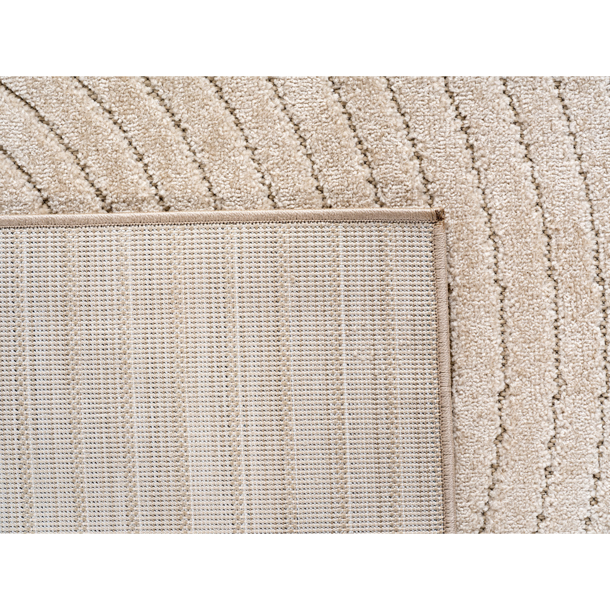 ALVORA - Tapis intérieur/extérieur beige à motif géométrique