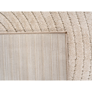 ALVORA - Tapis intérieur/extérieur beige à motif géométrique
