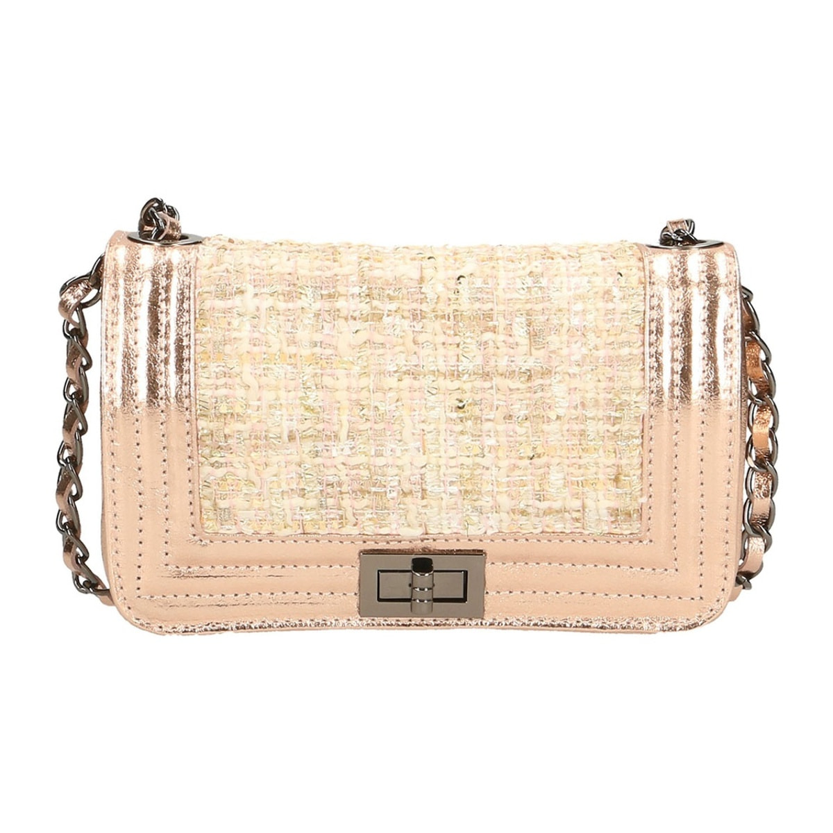 Borsa a tracolla donna - Modello Isolde - Vera pelle - 20.0 x 13.0 x 8.0 cm