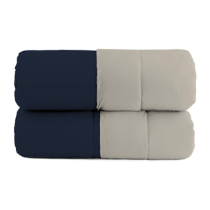 TRAPUNTA INVERNALE ELEGANT, 300gr, Microfibra, Doubleface, Made in Italy - BLU SCURO/GRIGIO CHIARO
