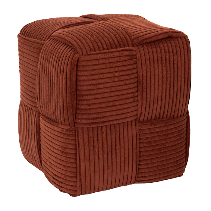 Pouf Cotele Tresse Scott Terracotta