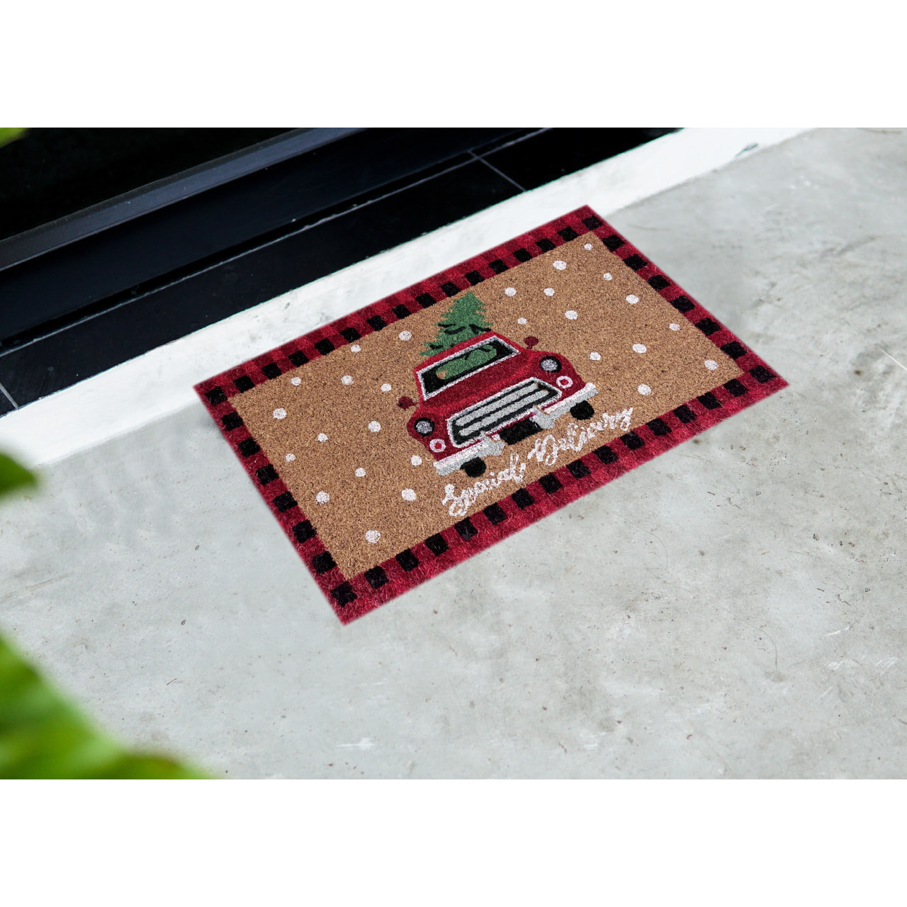 Zerbino Natalizio Ingresso Casa Antiscivolo In Cocco Pick Up
