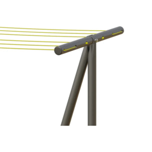Etendoir à linge extérieur Trigano Windy Gris - 60m de fil