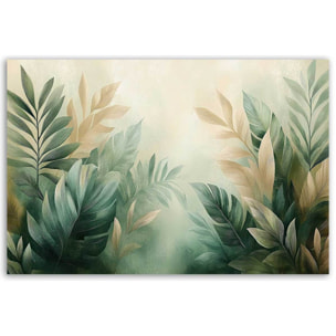 Tableau feuillages naturels apaisants Toile imprimée