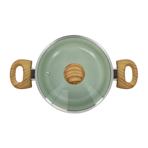 Faitout 20cm avec revêtement céramique céladon - tous feux COLORAMA