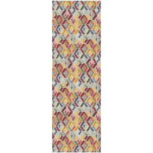 Passatoia tappeto cucina bagno ingresso multiuso, disegno geometrico colorato