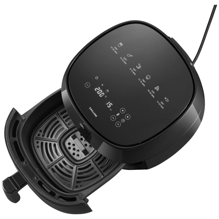 Air Fryer - Friteuse à Air Chaud sans Huile, 4 L, 6 Programmes, 1400 W