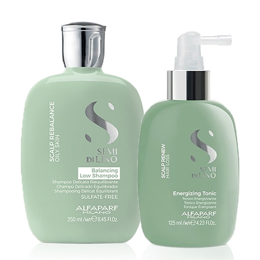ALFAPARF Kit Semi Di Lino Champú Bajo Equilibrante 250ml + Tónico Energizante 125ml