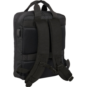 Mochila para portatil 13,3+usb real madrid premium