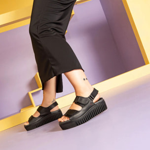 Sandalia de cuña 1577 NAPPA CREAM-SESAME/BRIGHTON color Cream-sesame