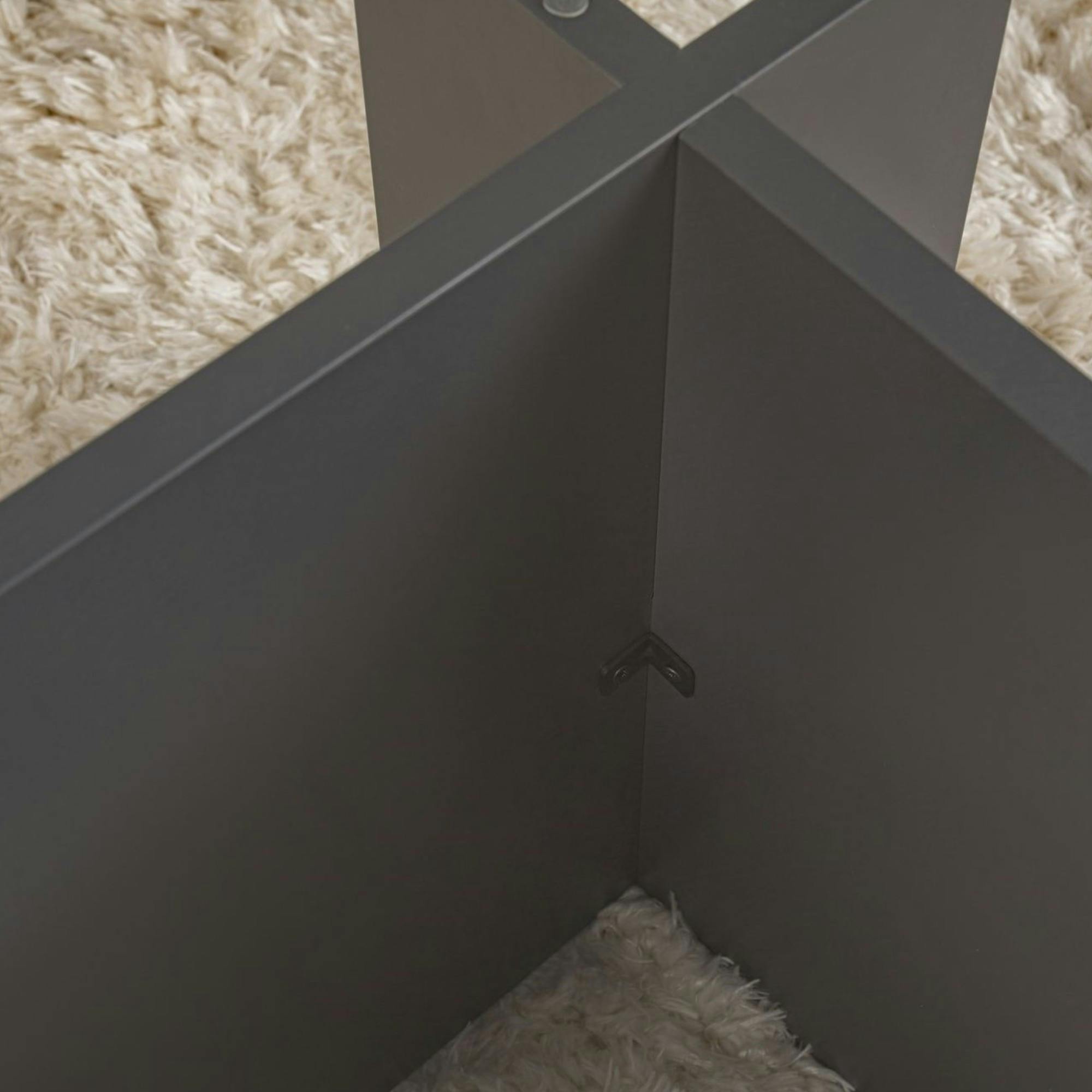 Table basse verre déstructurée – anthracite, H. 40 cm SALTA
