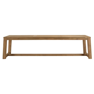 VALERIA - Ensemble de jardin table rectangulaire en bois de teck recyclé rotin 8/10 pers.