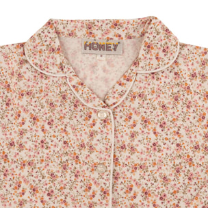 PACK Camicia da notte mamma e bimba LADY LAW HONEY fiore rosa